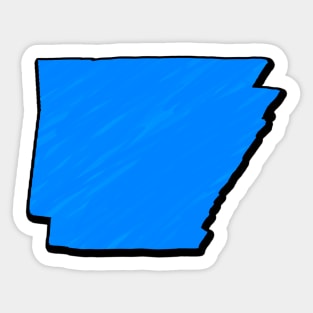 Bright Blue Arkansas Outline Sticker